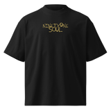525,000 Oversized T-Shirt — Yellow print, front