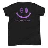 525,000 youth t-shirt for kids in black, back view
