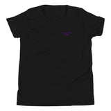 525,000 youth t-shirt for kids in black, front view